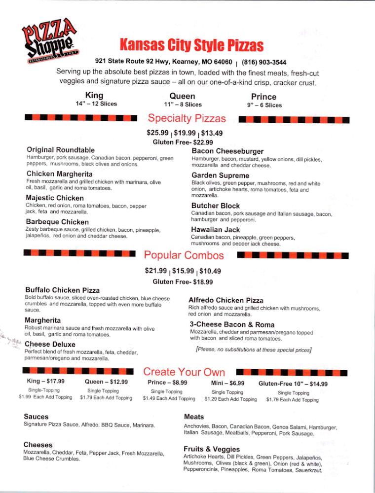 Pizza Shoppe Menu image 1